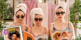 Drei Frauen blättern in der neuen FIETE
