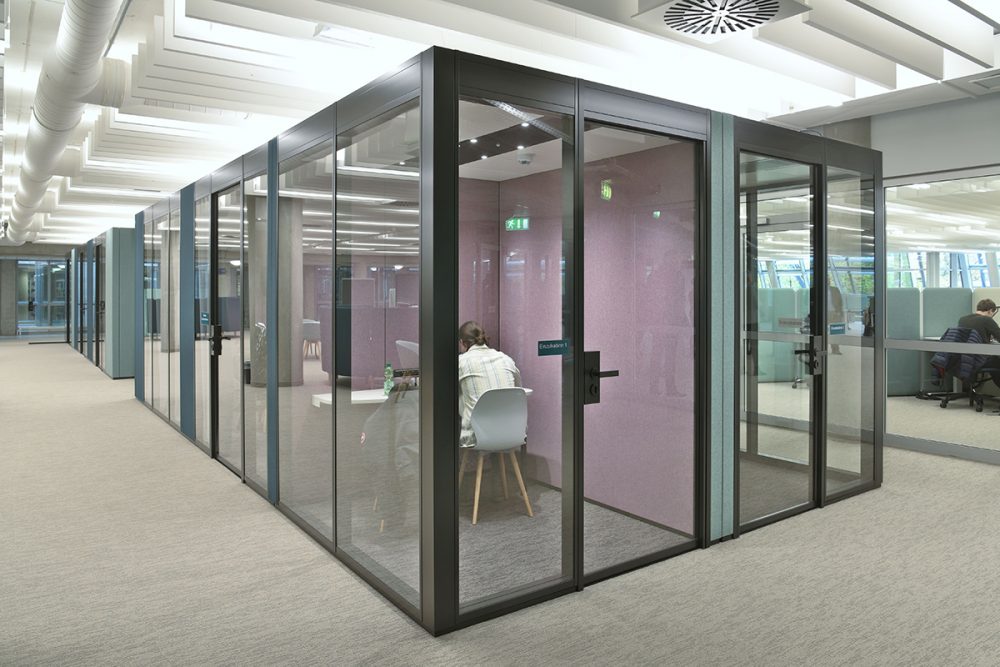 Gläsernes Raum in Raum System an der Unibibliothek der CAU Kiel
